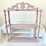 Carved wooden wall shelf