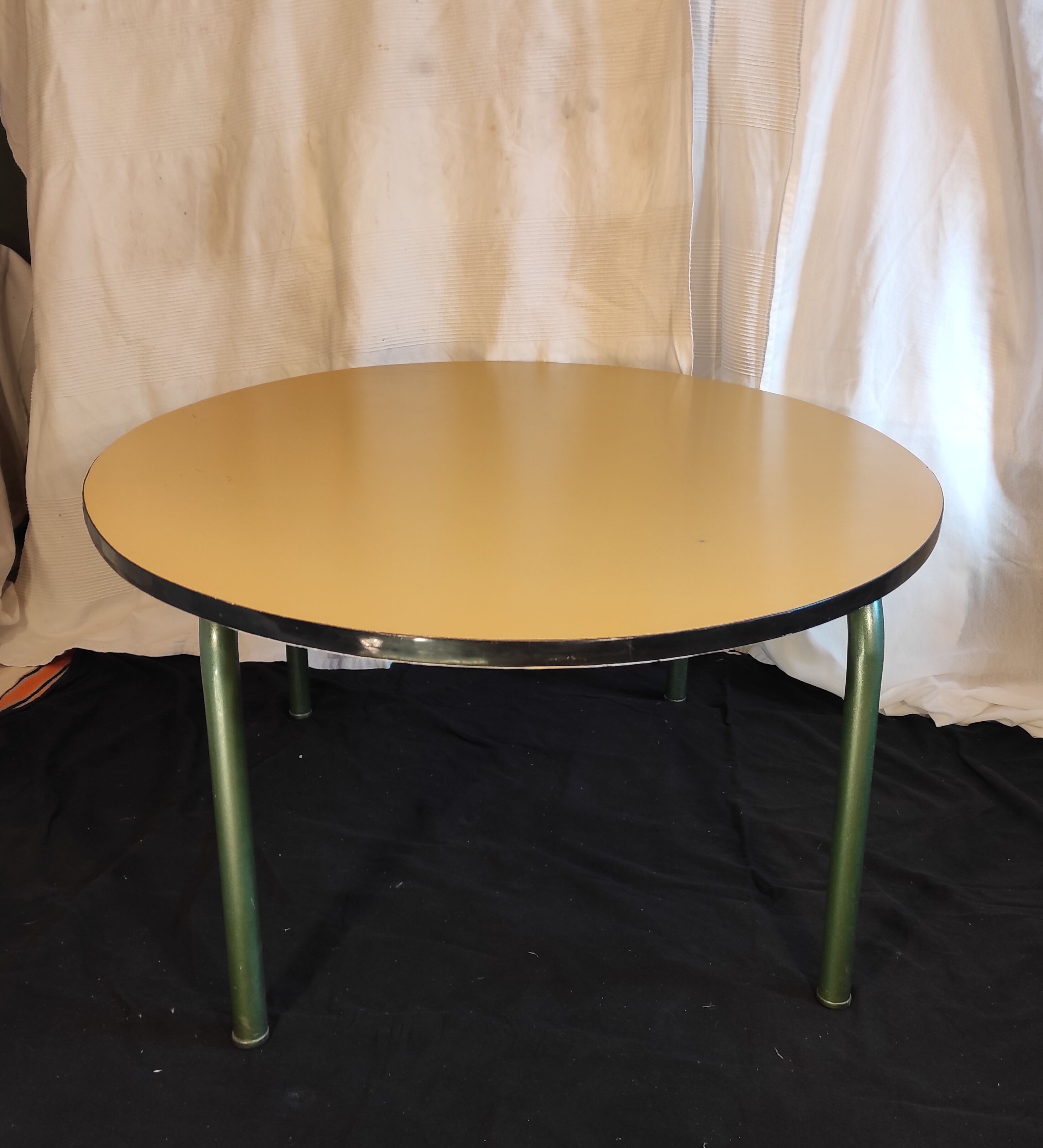 Yellow formica coffee table 1970