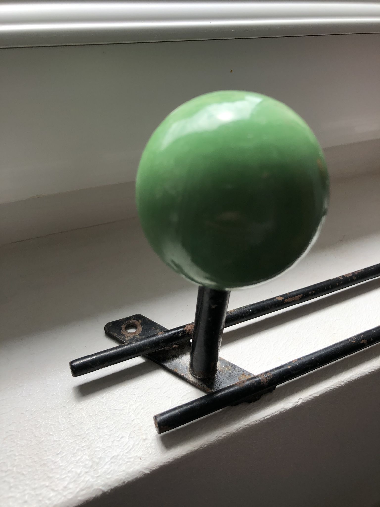 Patère deux boules vintage porte manteau ancien