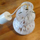 Bell shaped vintage suspension speckled glass