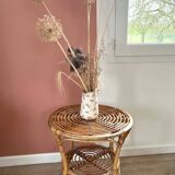 Rattan side table