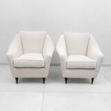 Pair of Ico Parisi MidCentury Modern Italian Armchairs for Ariberto Colombo