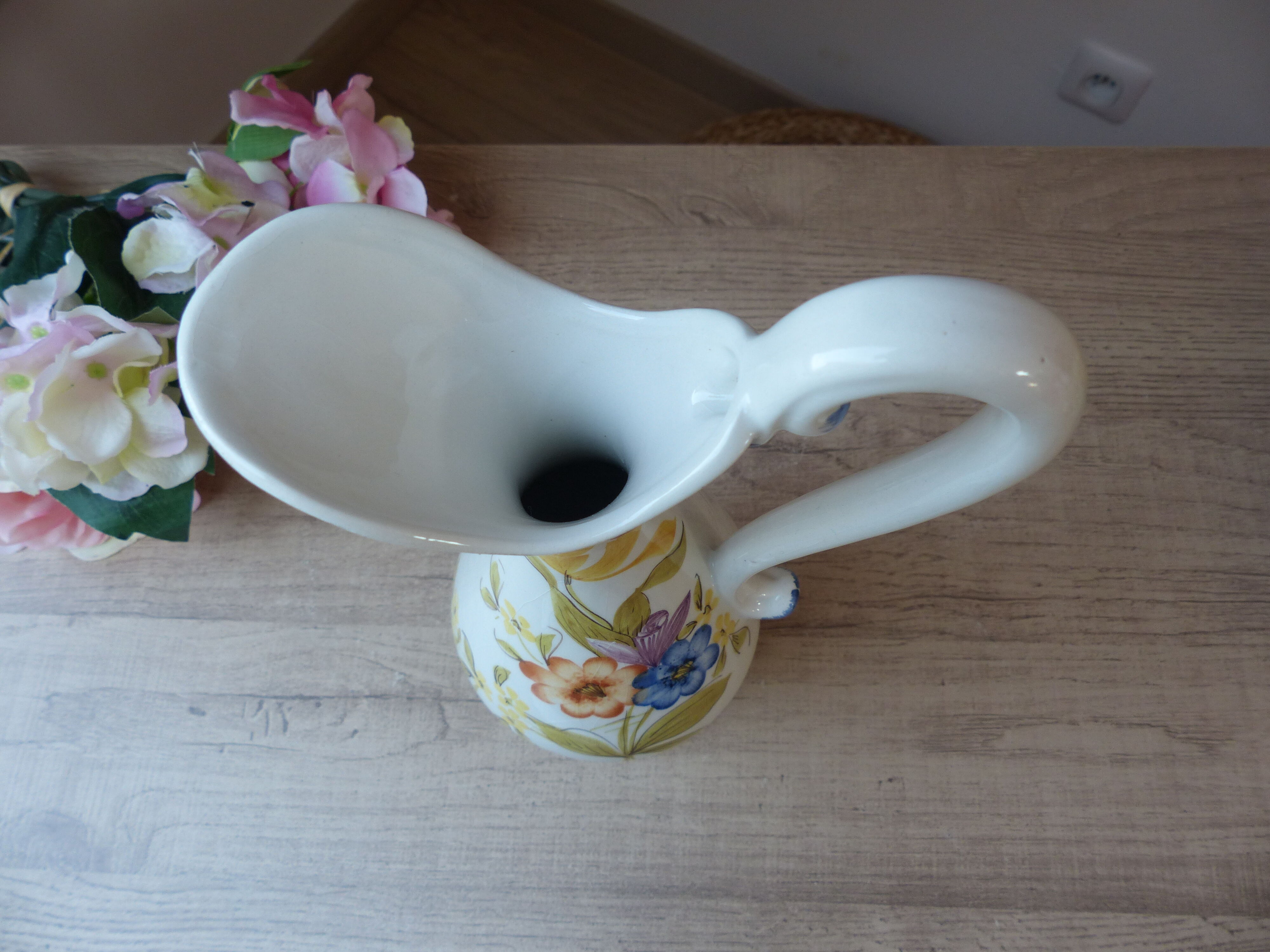 Vintage Pichet Aiguière en Céramique Vénitienne d'art (Milceram's)