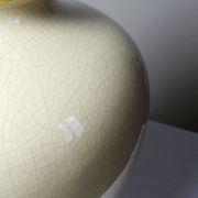 Vintage 1980s-90s Le Dauphin Dynastie crackle-glazed earthenware lamp