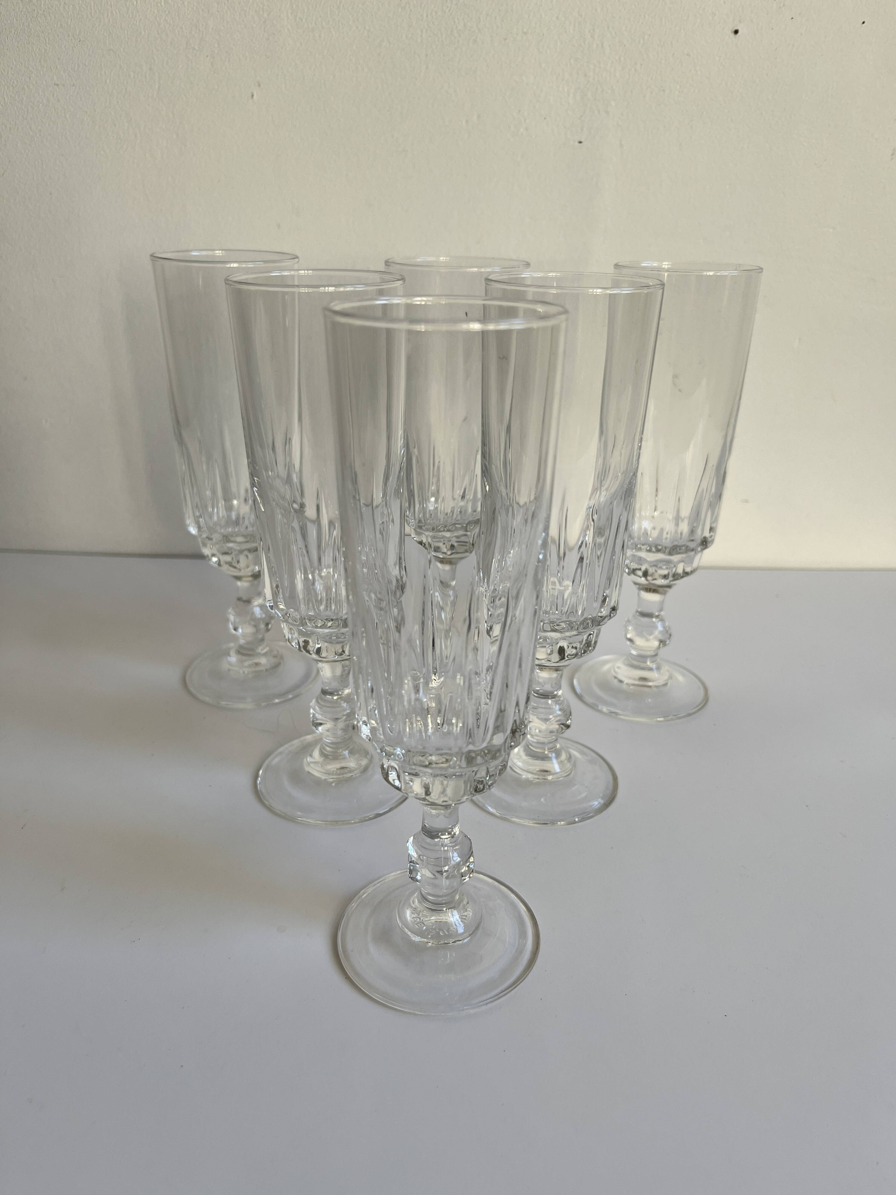 Vintage champagne flutes