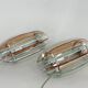 Pair of Italian Murano Glass & Chrome Sconces by Veca, Marked