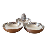 Christofle silver-plated mendiant 3-compartment serving tray