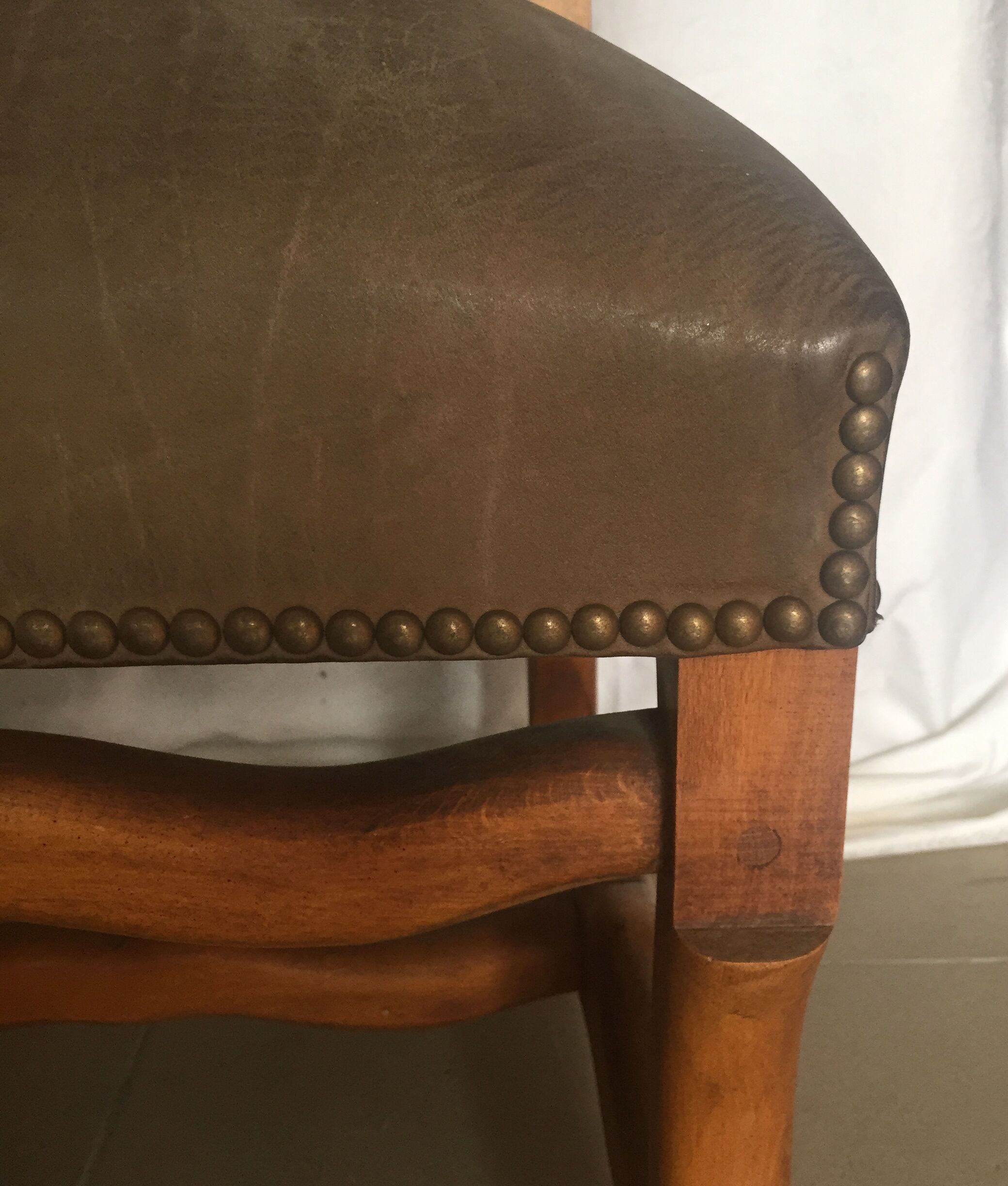 Returned leather chair