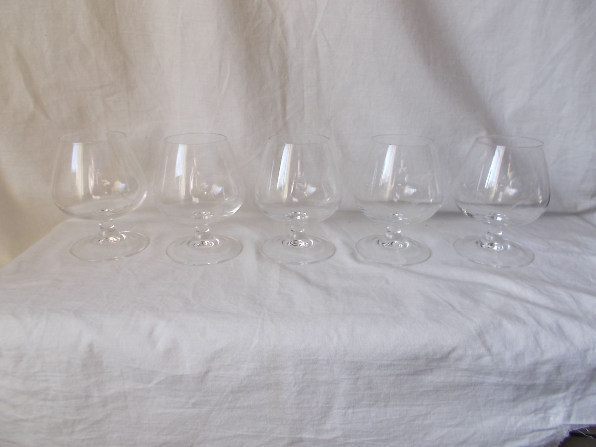 Set of 5 antique crystal glasses