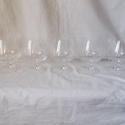 Set of 5 antique crystal glasses