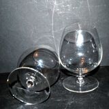 Set of 2 crystal cognac glasses - tasting balloon glasses H12 cm