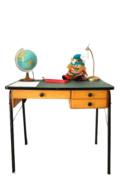 Vintage desk 60' wood and metal FORBO