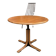 Modular round teak table with central base by Osvaldo Borsani.