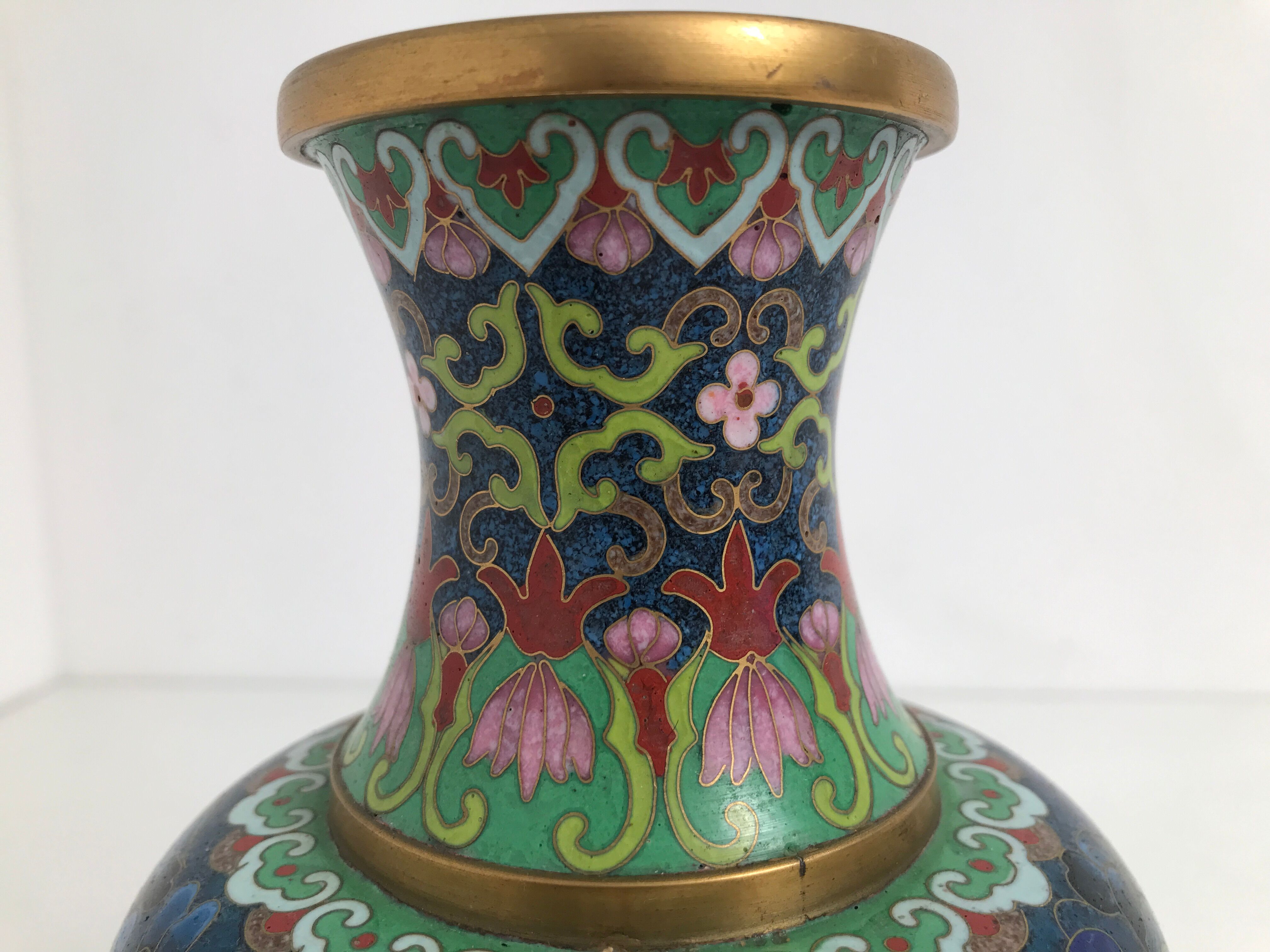 Ceramic vase with vintage pattern