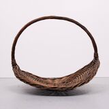 Vintage Rattan magazine holder 1960s Holland