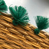 Braided placemats with pompoms