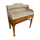 Table de toilette ancienne en bois blond avec dessus marbre en parfait état
