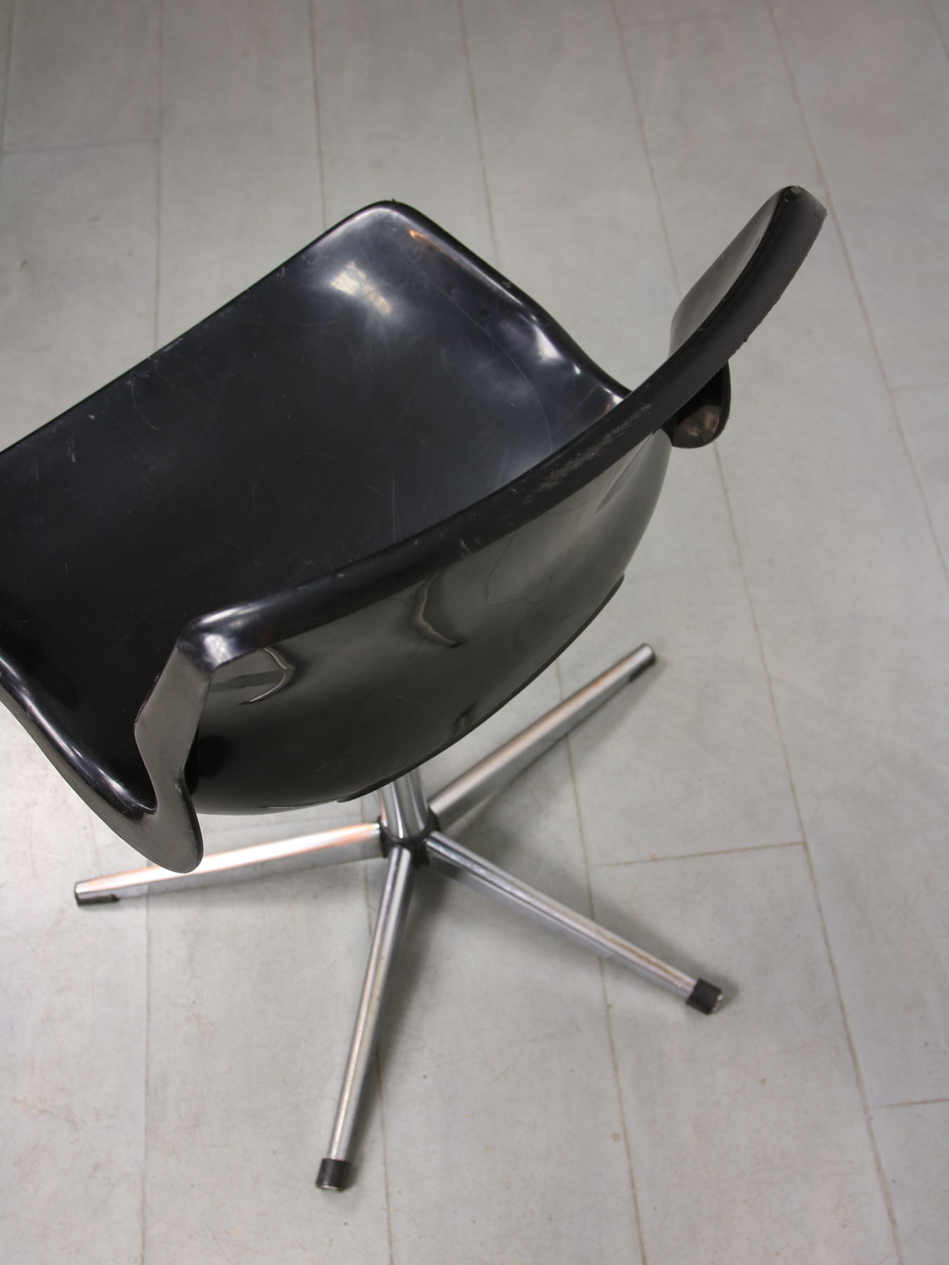 Black Overman Office Swivel Chair by Svante Schoblom from Sweden, 1970s