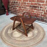 Coffee table with scoubidou magazine holder