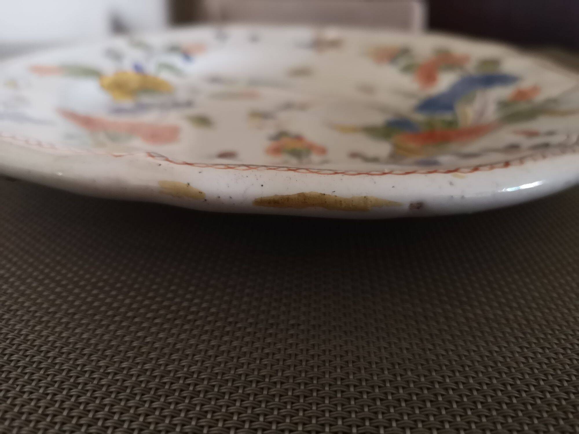 Old Rouen Plate - Cornucopia - Mid 18th century