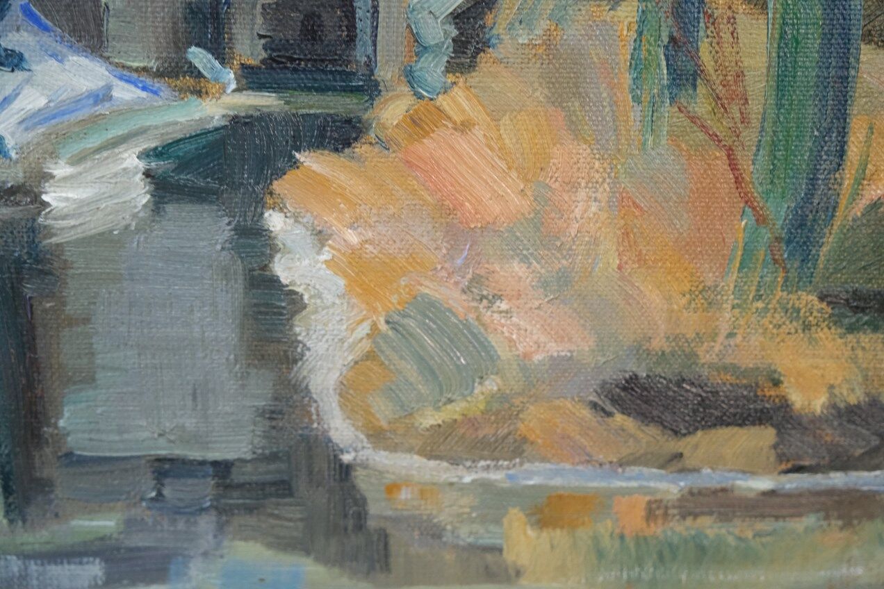 Albert Krüger, Scandinavian Modern Painting, 1928, Oil on Canvas, Framed