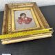 Old Table XIX Portrait of a Woman in Traditional Costume - Signed Célest