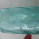Turquoise blown and twisted glass siphon, Belle Epoque period, tin cap dated 1925, Boyer and Brush, Terre noire