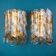 Pair of wall lights AV Mazzega Torciglione Murano