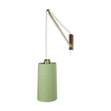Danish brass and teak wall light, Denmark, 1960s