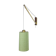 Danish brass and teak wall light, Denmark, 1960s