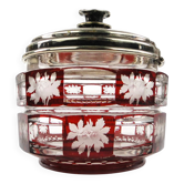 Biedermeier bonbonniere, crystal, Bohemia, Czech Republic, 19th century