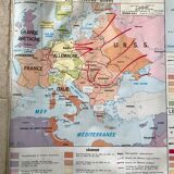 School poster School Map War 1939 1945