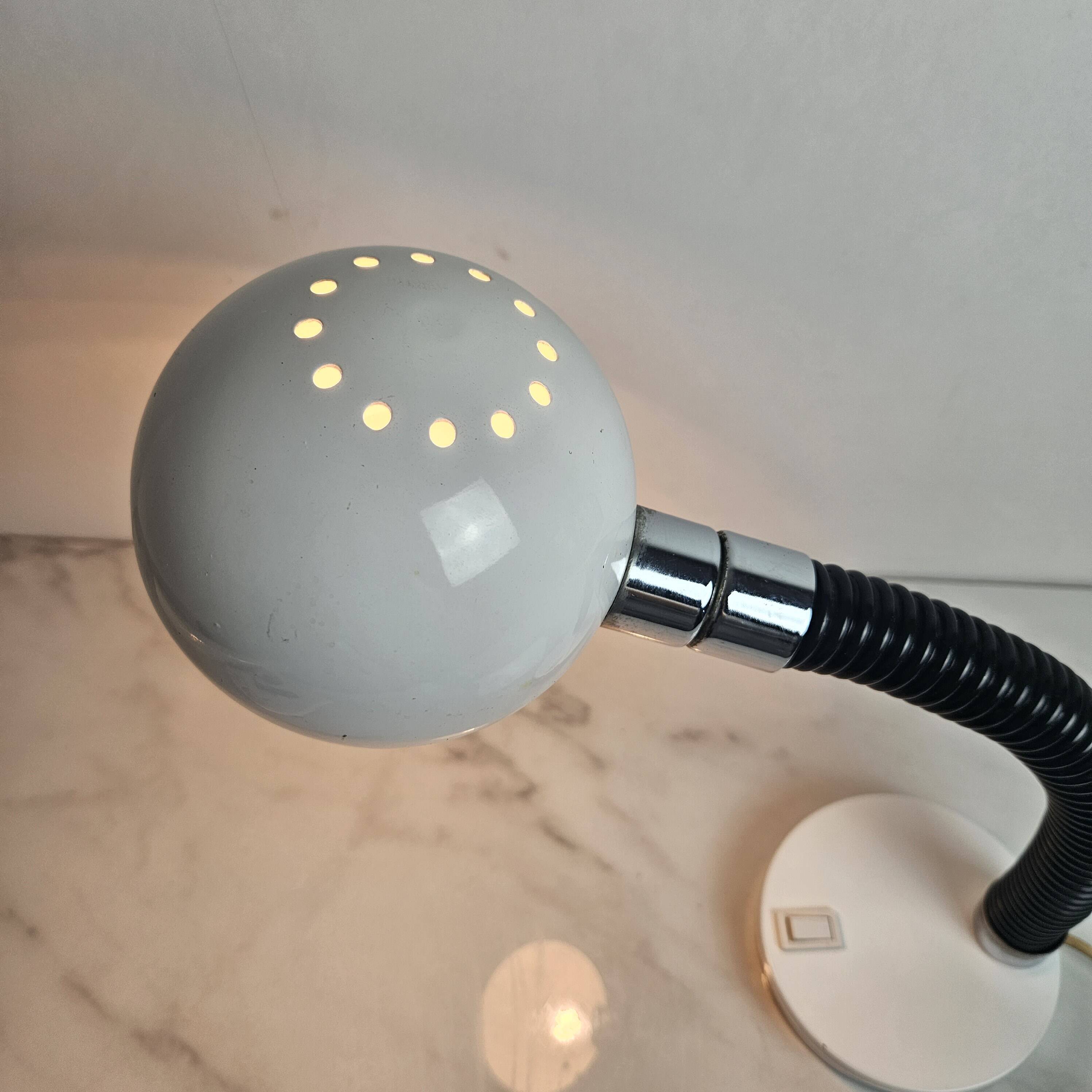 Space Age "Eyeball" Desk Lamp with Flexible Gooseneck, 1970's