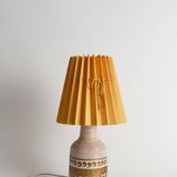 White and Gold Ceramic Table Lamp by Fratelli Fanciulacci, Italy 1970's