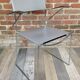 Lot de 4 chaises design italien en cuir et chrome