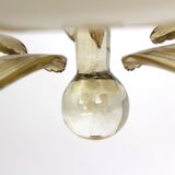 Tall art deco curved glass ceiling light from esc zukov, 1940s