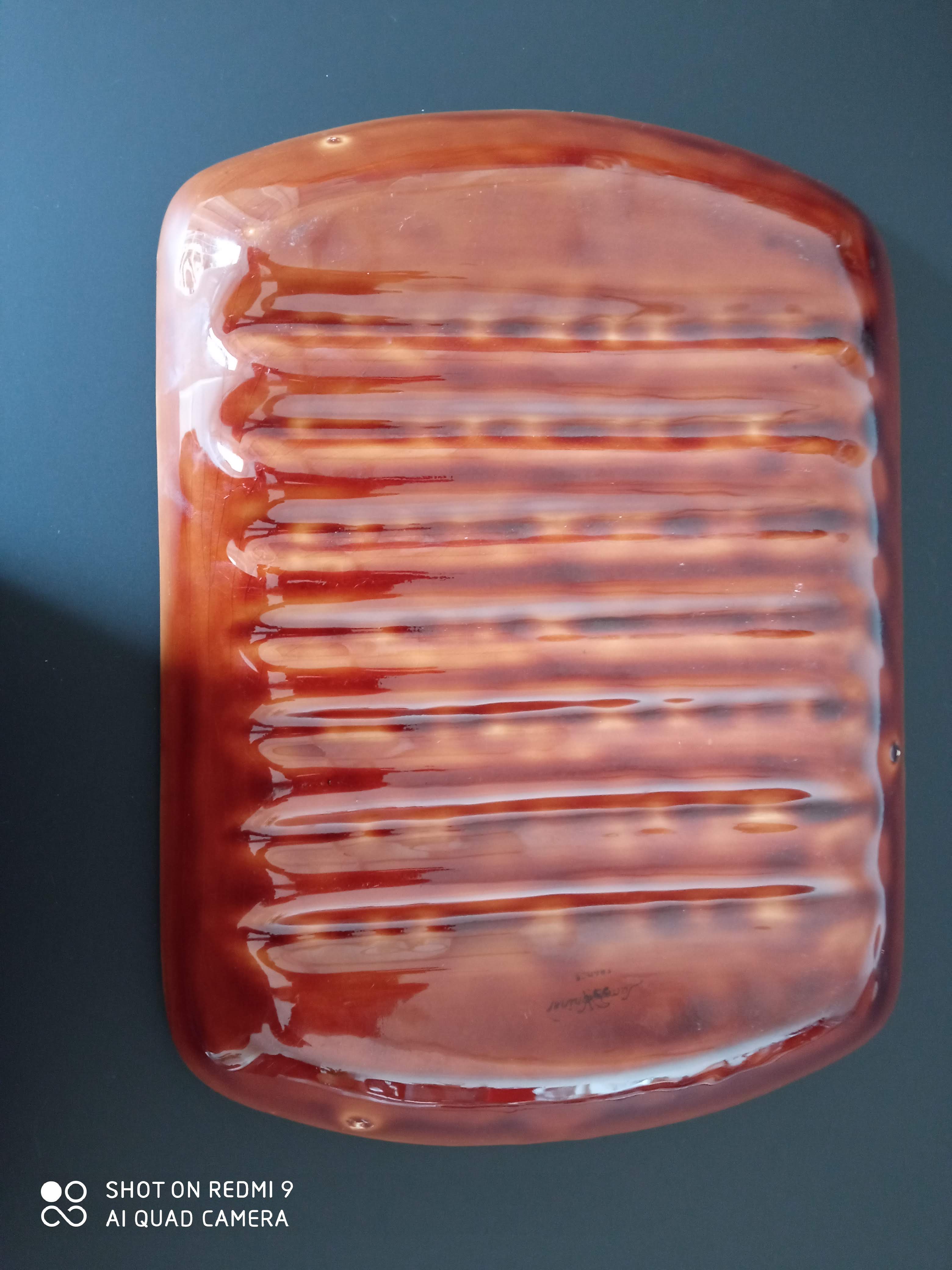 Asparagus dish in ancient Sarreguemines ceramic