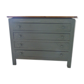 Chest of drawers art deco patina green gray white powder