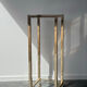 Golden metal and glass side table – 1970s