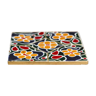Dessous de plat vintage en faience