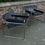 Pair of Wassily armchairs by Marcel Breuer