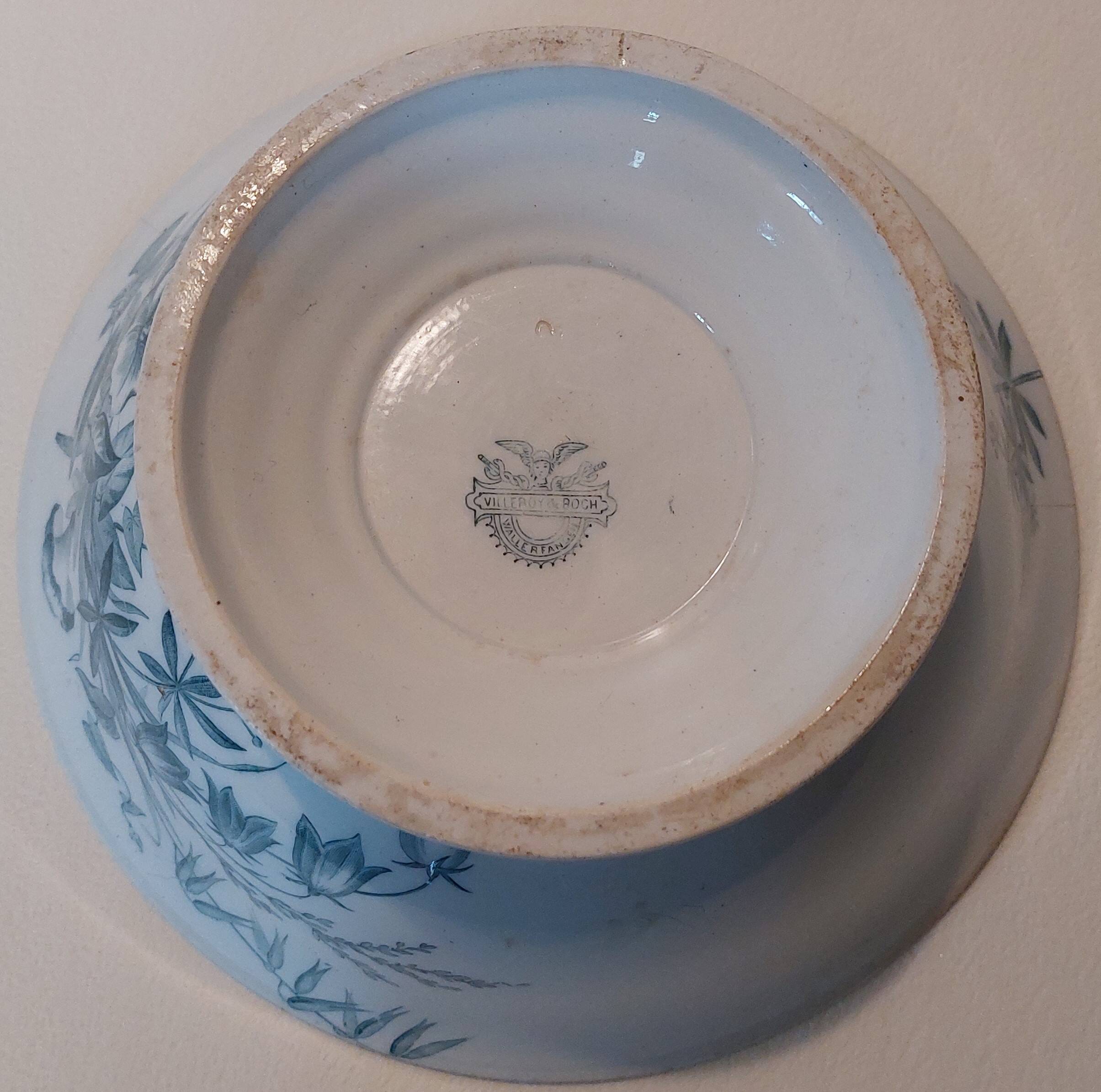 Salad bowl villeroy and boch wallerfangenx 19 century