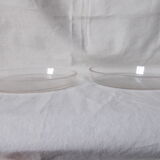 Pair of chiseled glass sub-bottle