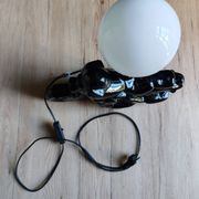 Vintage black ceramic motorcycle table lamp | Harley Davidson style