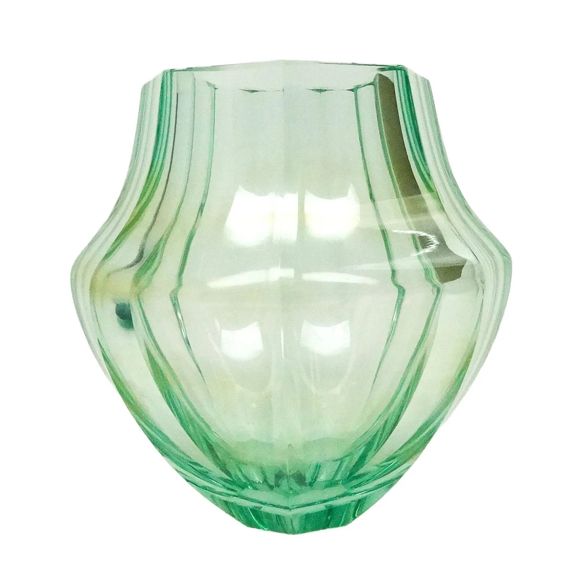 Art Deco vase, crystal, Moser, Czechoslovakia, 1930s