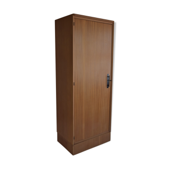 Parisian wardrobe in natural blond mahogany from the 1960s