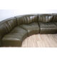 Modular vintage leather sofa by Tito Agnoli for Mobilier International 1970