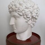 White plaster Greek head