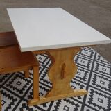 Pine table, white top