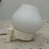 Porcelain or ceramic and art deco opaline wall light